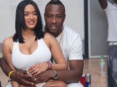 Andre Russell and his wife