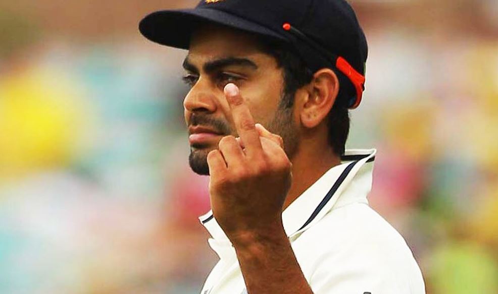 virat middle Finger