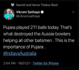 Pujara's brilliance helped the other batsmen